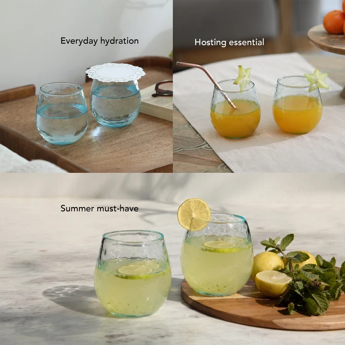 Quoise Glass Tumbler Set of 2 (Round)