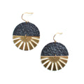 Rayya Earrings - Black Textured