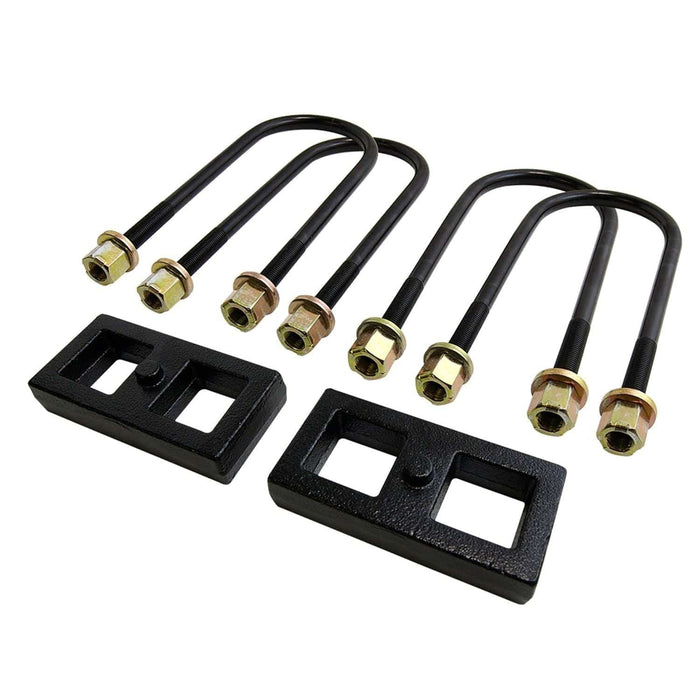 ReadyLift Suspension Block and U-Bolt Kit ReadyLift 66-1101 Rear Block Kit Fits 02-08 Ram 1500