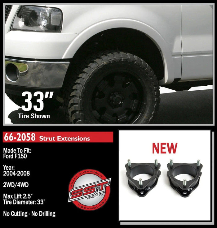 ReadyLift Suspension Front Leveling Kit ReadyLift 66-2058 Front Leveling Kit Fits 04-14 F-150 Mark LT