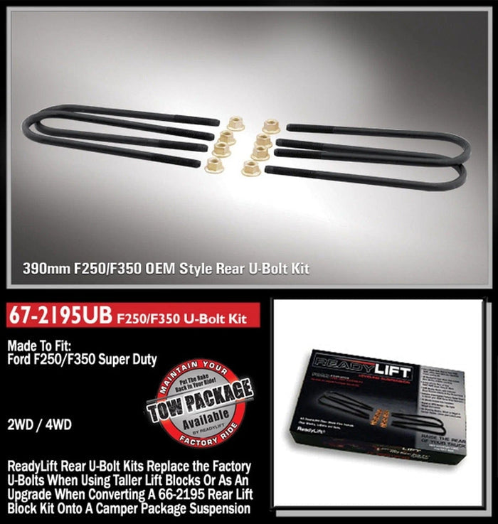ReadyLift Leveling Kits ReadyLift 67-2195UB U-Bolt Kit Fits 99-10 F-250 Super Duty ReadyLift 67-2195UB U-Bolt Kit Fits 99-10 F-250 Super Duty