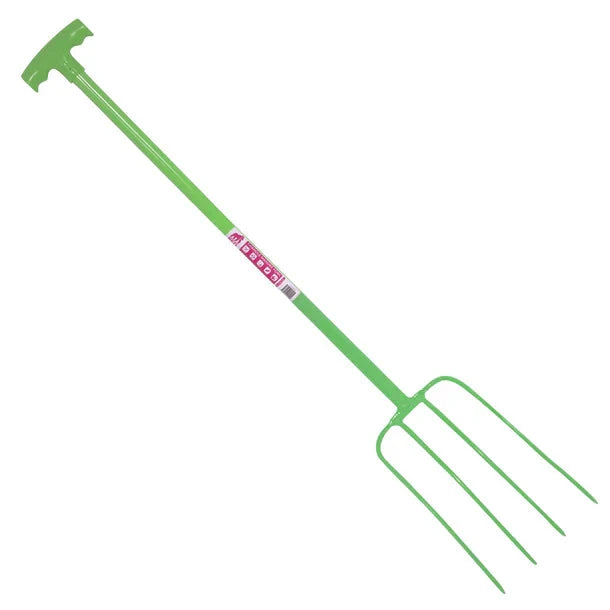 Red Gorilla 4 Prong Manure Fork with T Handle Durable Stable & Paddock Tool-Eclipse Fencing