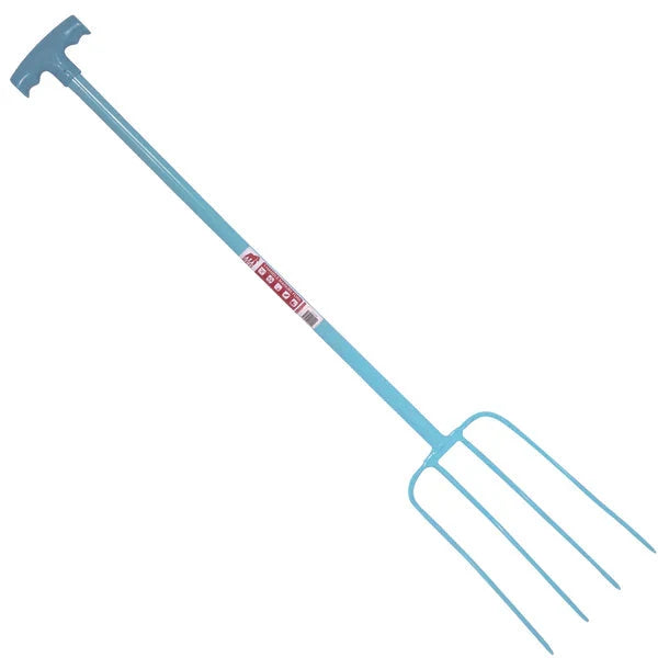 Red Gorilla 4 Prong Manure Fork with T Handle Durable Stable & Paddock Tool-Eclipse Fencing