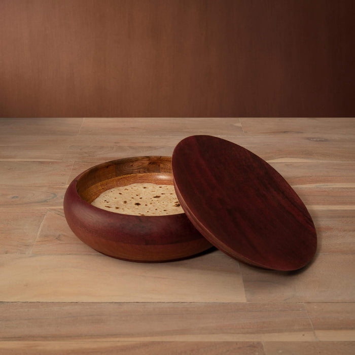 Red Mango Wood Roti Box - ellementry