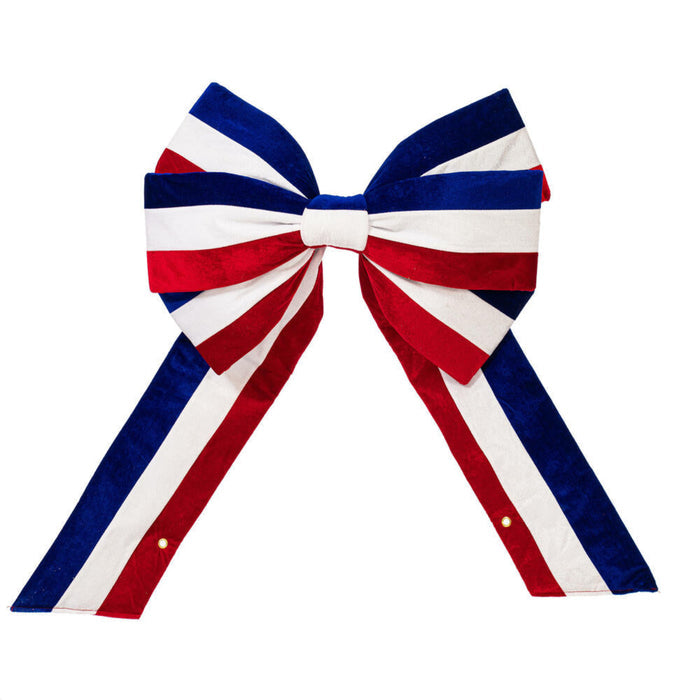 Red, White, Blue Velvet Bow Decor