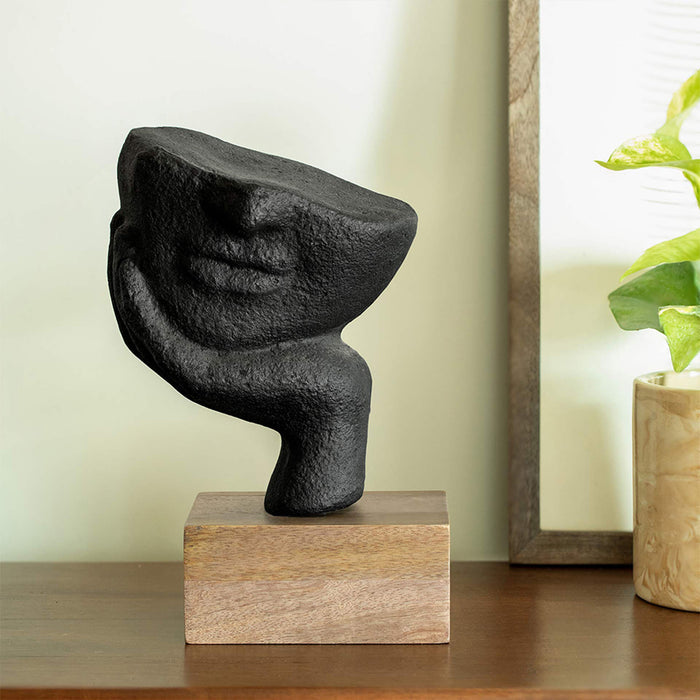 Restive Face Ecomix Sculpture - Black