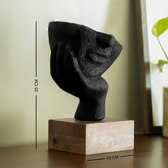 Restive Face Ecomix Sculpture - Black