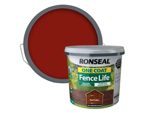 Ronseal 5L One Coat Life Quick Dry Garden Shed & Fence Paint – Vibrant Colour & Long-Lasting Protection-Eclipse Fencing