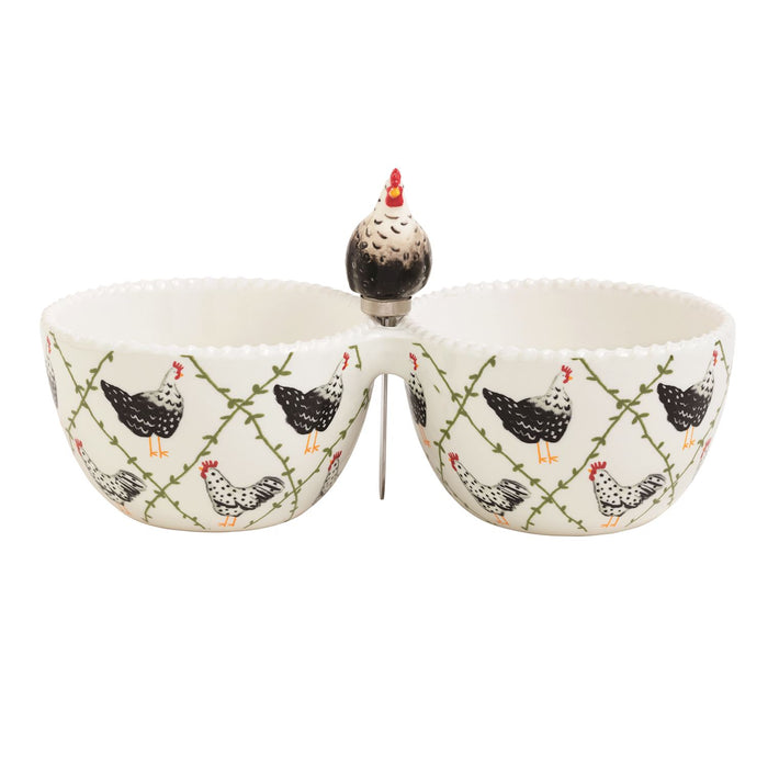 Rooster Double Tidbit Set