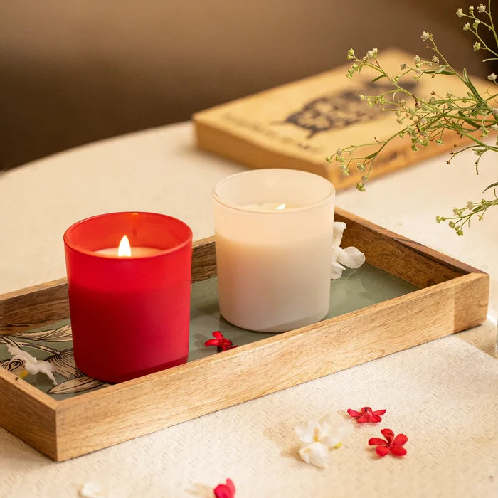 Rose light jar candles - wild rose & yuzu