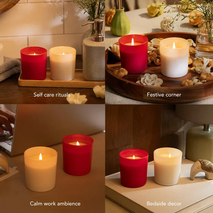 Rose light jar candles - wild rose & yuzu
