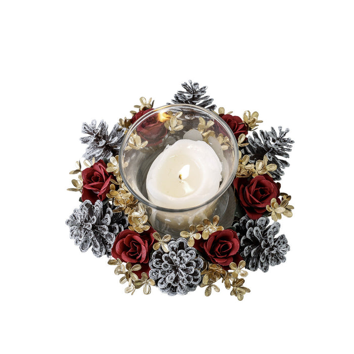 Rose & Pine Cone Candlestick Garland VCI Imports