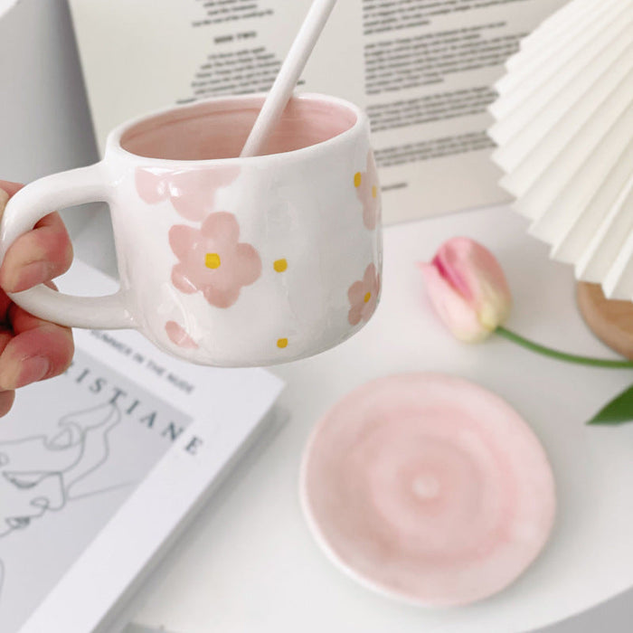 Sakura Ceramic Mug And Plate Set Coquette Dreams