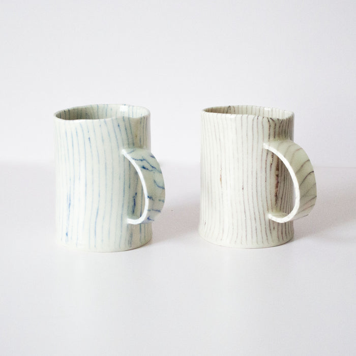 Saori Chalk Stripe Nerikomi Mug