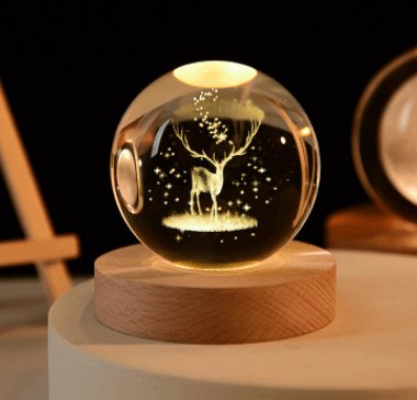 Say Goodnight 3D Crystal Ball Night Light - Divine Heart L.A.