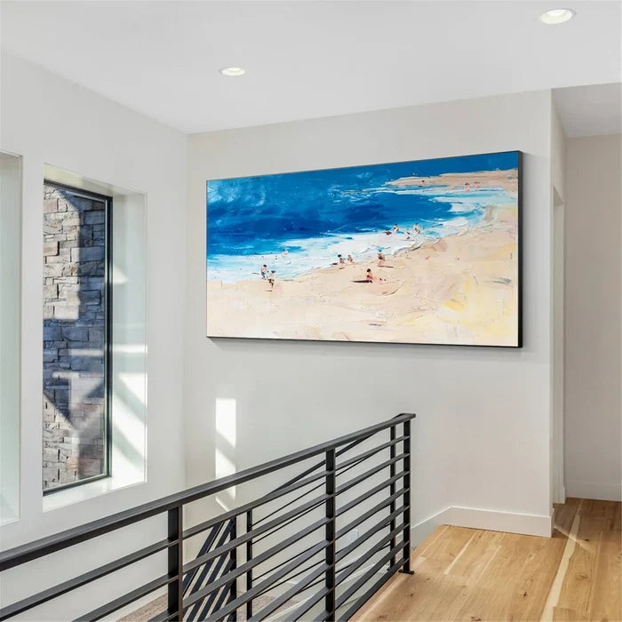 Seascape and Snowy Peak Painting #SP058