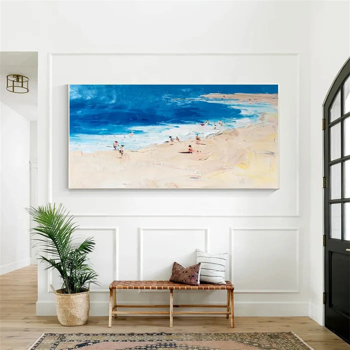Seascape and Snowy Peak Painting #SP058