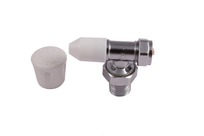 Securplumb C P Angle Radiator Valve 15mm – Chrome-Plated Brass Heating Valve-Eclipse Fencing