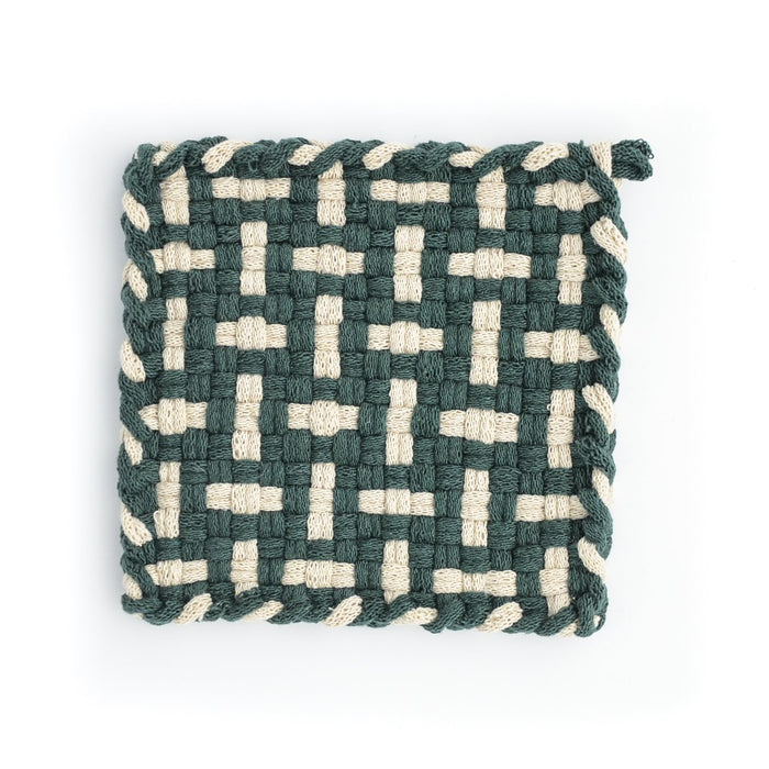 SEEDLING Pine & Flax Handwoven Potholder
