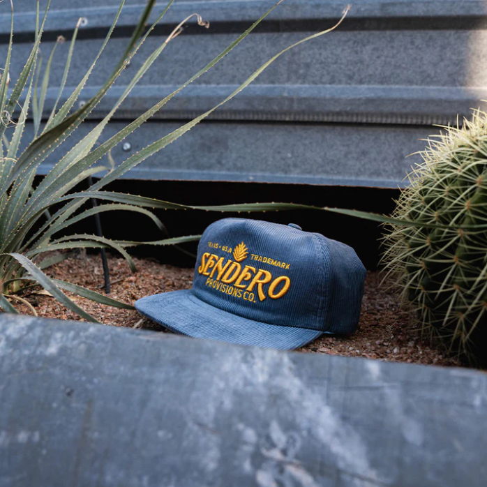 Sendero Logo Hat- Blue/Yellow Corduroy