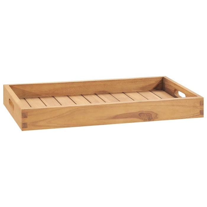 Serving Tray 23.6"x13.8" Solid Wood Teak - Divine Heart L.A.