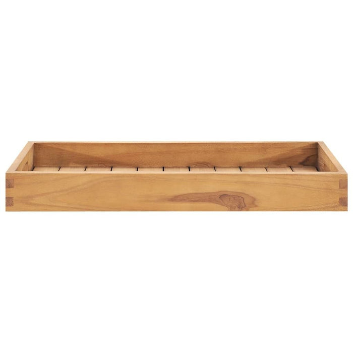 Serving Tray 23.6"x13.8" Solid Wood Teak - Divine Heart L.A.