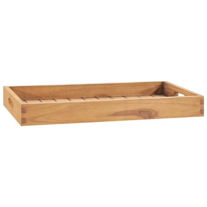 Serving Tray 23.6"x13.8" Solid Wood Teak - Divine Heart L.A.