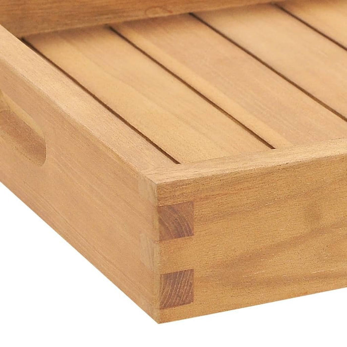 Serving Tray 23.6"x13.8" Solid Wood Teak - Divine Heart L.A.