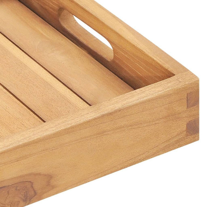 Serving Tray 23.6"x13.8" Solid Wood Teak - Divine Heart L.A.