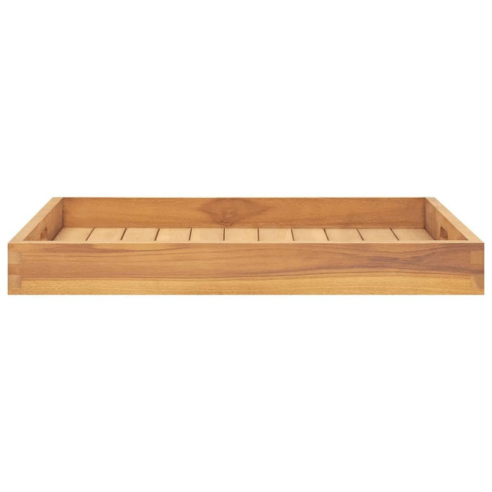 Serving Tray 23.6"x23.6" Solid Wood Teak - Divine Heart L.A.