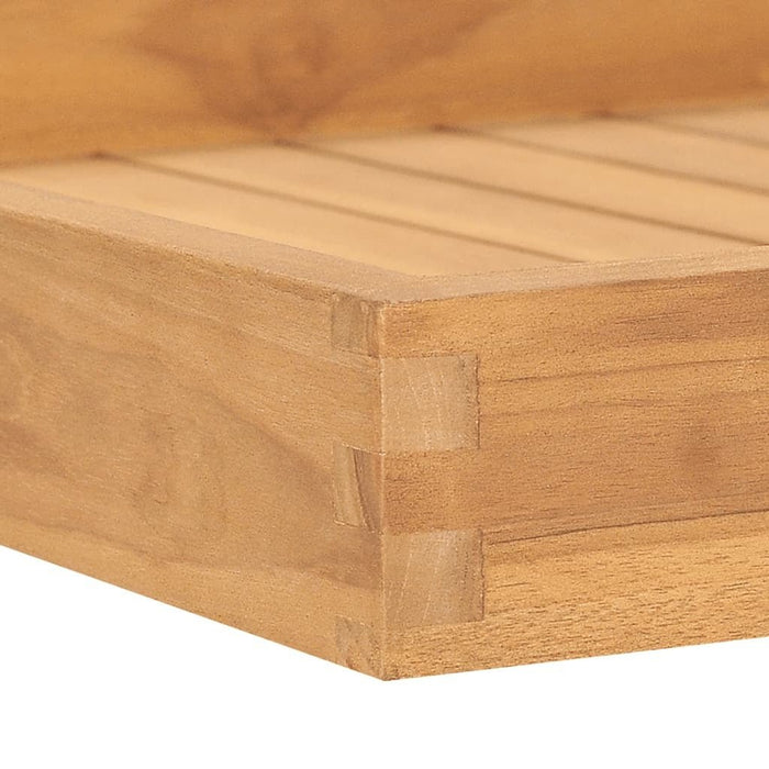 Serving Tray 23.6"x23.6" Solid Wood Teak - Divine Heart L.A.
