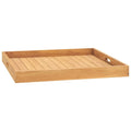 Serving Tray 27.6"x27.6" Solid Wood Teak - Divine Heart L.A.