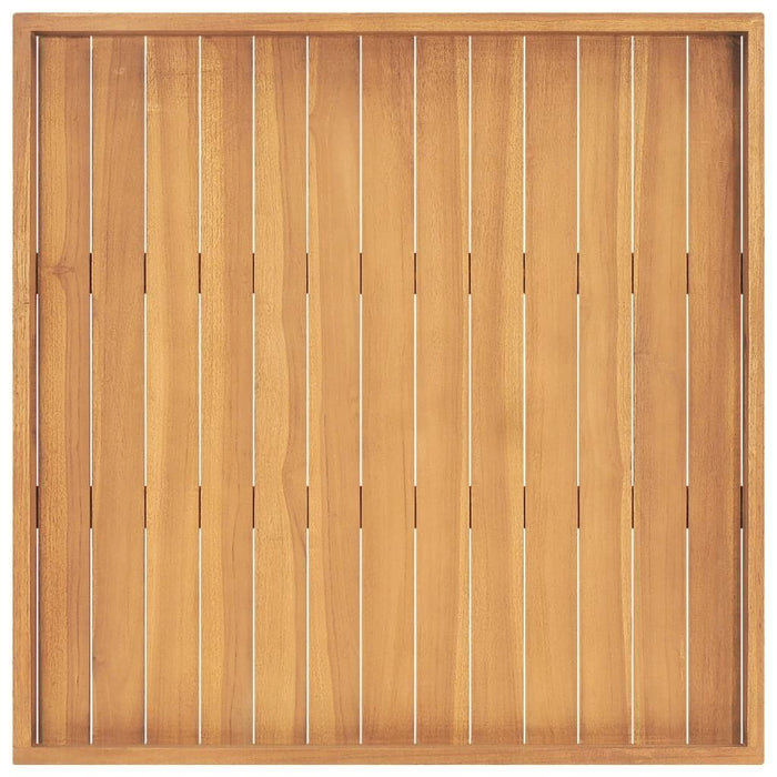 Serving Tray 27.6"x27.6" Solid Wood Teak - Divine Heart L.A.