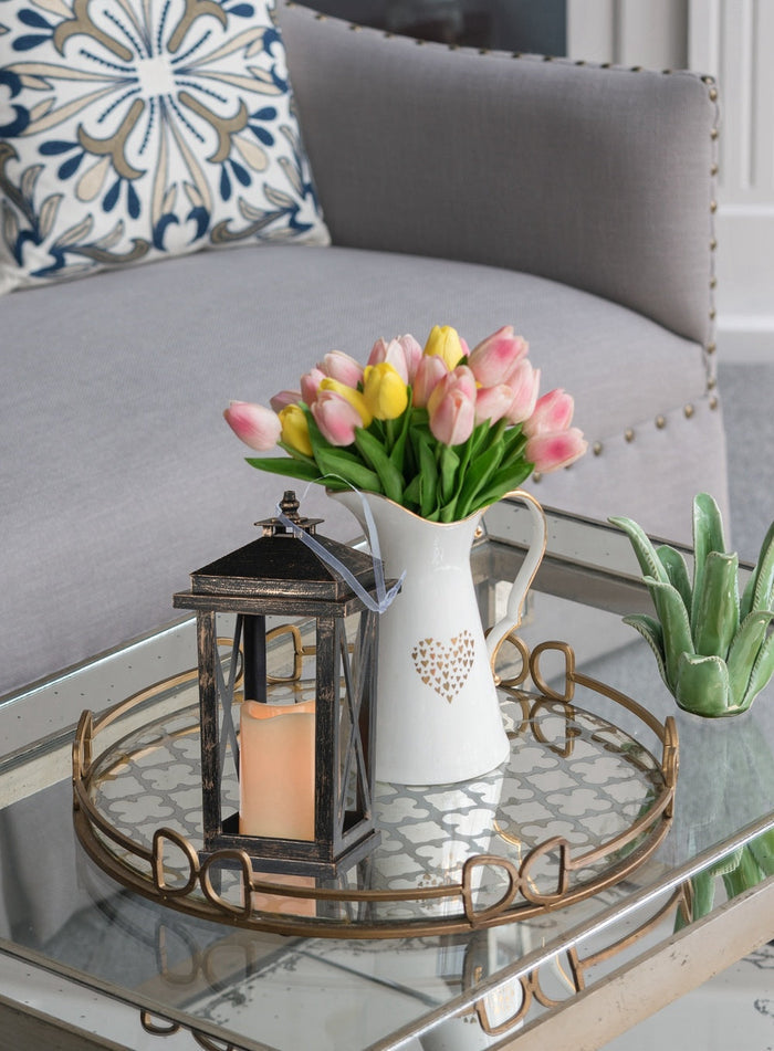 Set of 2 Menifee Lantern with Led Candle, Tall 5x5x11" Doba