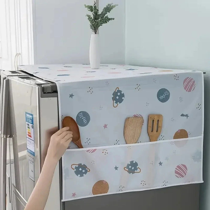 Set Of Fridge Cover + Microwave Oven Dust Cover-Imported