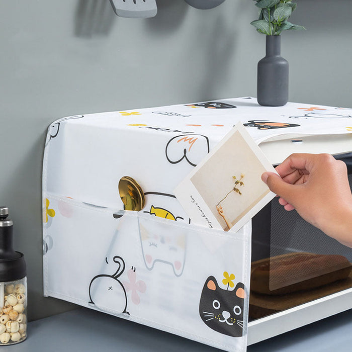 Set Of Fridge Cover + Microwave Oven Dust Cover-Imported