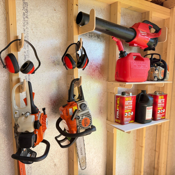 Shed Shelf and Bracket Kit - Stud Mount - HangThis Up