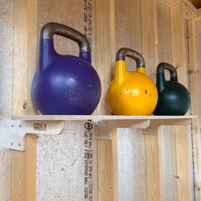 Shelf & Tool Rack Kit Stud Mounted - HangThis Up