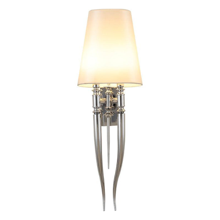 Sicilian Horn Wall Sconce in Silver - Divine Heart L.A.