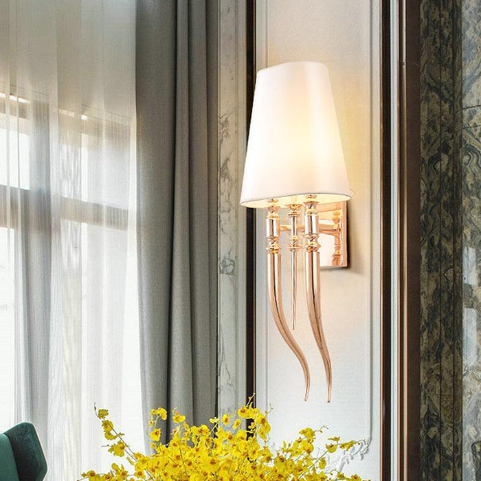 Sicilian Horn Wall Sconce in Silver - Divine Heart L.A.
