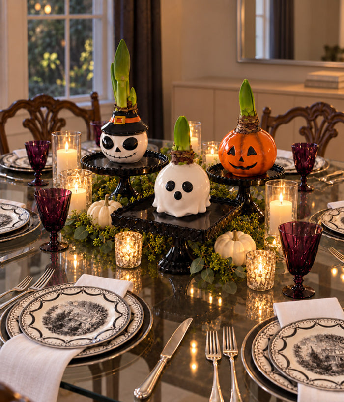 Skeleton Waxed Amaryllis Collector's Bulb‎ with sovereign blooms
