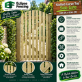 Slatted Curve Top Side Gate – 0.9m x 1.8m – Pressure Treated-Eclipse Fencing