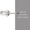Sleek Two-Tone Door Handle - White/White with Dummy Lock - Level Decor
