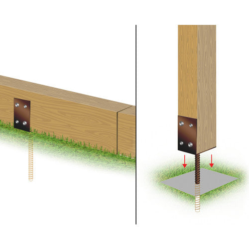 SleeperSecure Base Anchor Bracket – Secure Timber Posts to Concrete-Eclipse Fencing