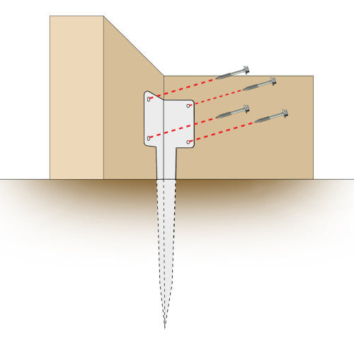 SleeperSecure Single Sleeper Corner Support Spike 440mm x 95mm – Strong & Reliable Corner Reinforcement-Eclipse Fencing