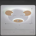 Sleepy Bear Iron and Wood Grain Flush Mount Luxury Light - Divine Heart L.A.