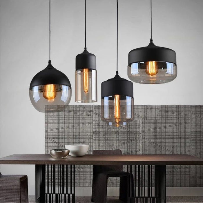 Smoked Glass .Pendant Lighting - Divine Heart L.A.