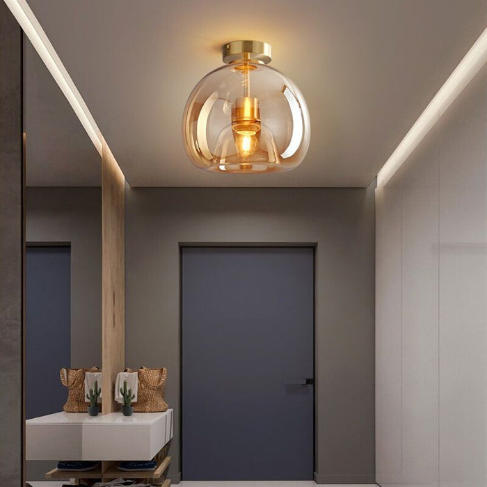 Solstice Ceiling Light - B - Gold - 9.8" x 6.7" / 25cm x 17cm / Cold White - Level Decor