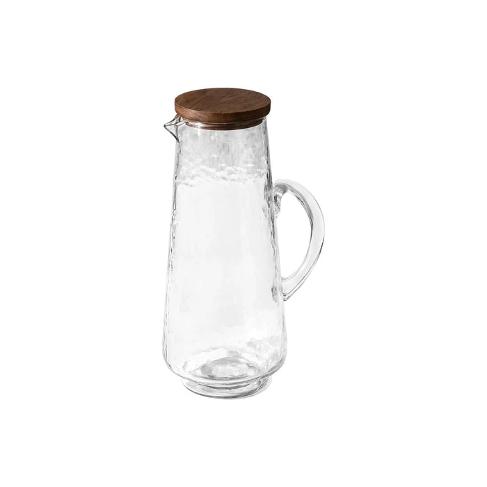 soyuz glass pitcher with wooden lid