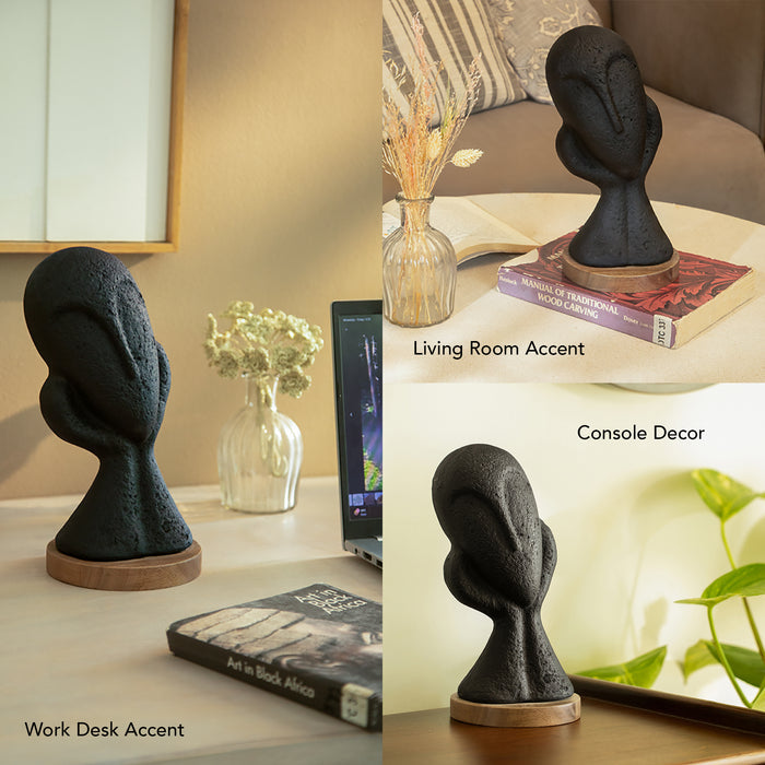 Spellbound Face Ecomix Sculpture - Black